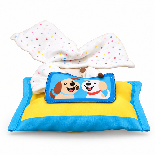 Snuffle Tissue Box Dog Toy – Treat Hiding Puzzle Toy with Squeakers